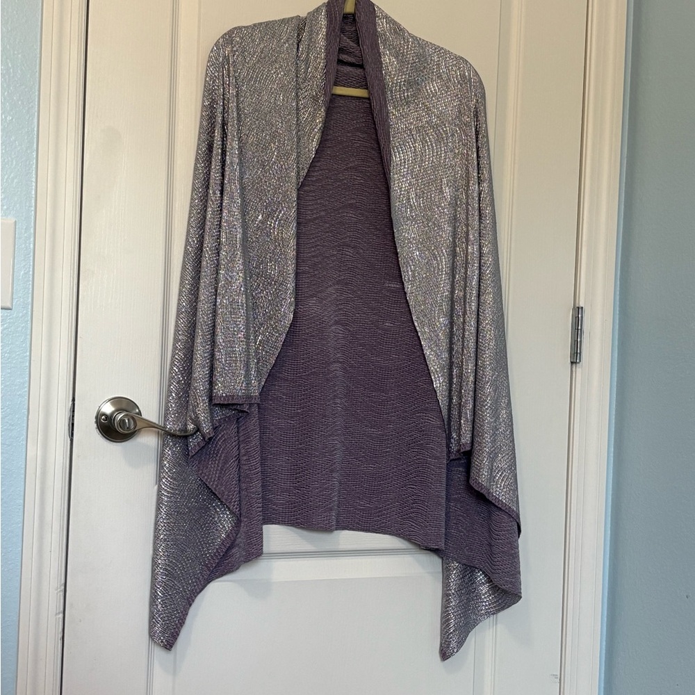 Elegant Gray/Purple Women's Reversible Stole